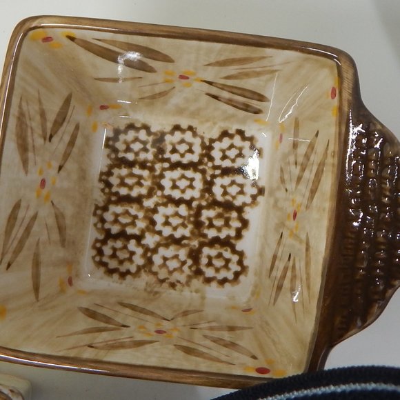 Temp-Tations by Tara Old World Brown 10 Oz Ramekins Dishes Ovenware Set of 2 - Picture 3 of 8